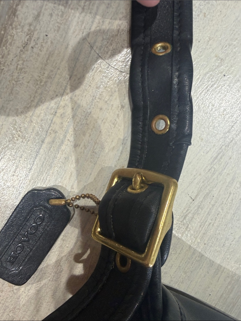 Vintage Coach Legacy Small Flap Black Leather Crossbody with Gold Turnlock - Picture 11 of 16